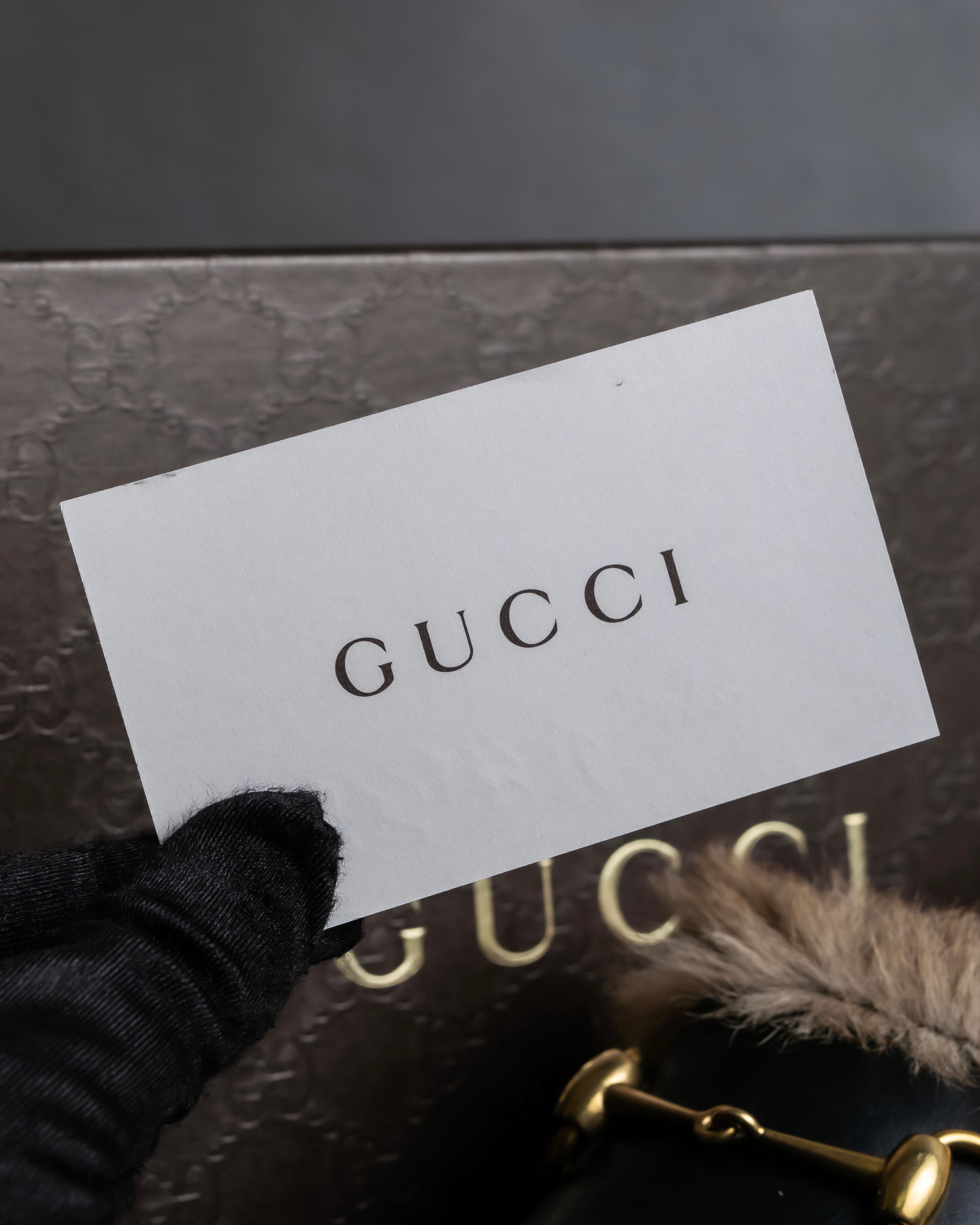 "GUCCI" Horsebit design Princetown heeled loafers