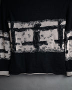 “CHANEL” 90’s-00’s Abstract grid knit top