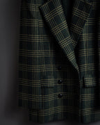 "Christian Dior" Windowpane check tailored jacket