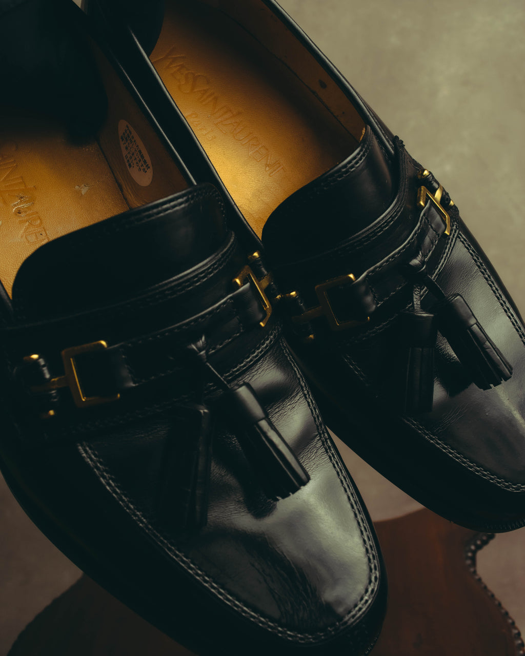 "Yves Saint Laurent" 90's-00's Tassel bit leather loafers
