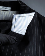 "Dolce & Gabbana" Collar switching design pinstripe pattern tailored jacket