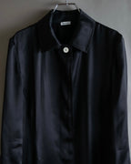 "THOM BROWNE" Shiny long hidden button shirt