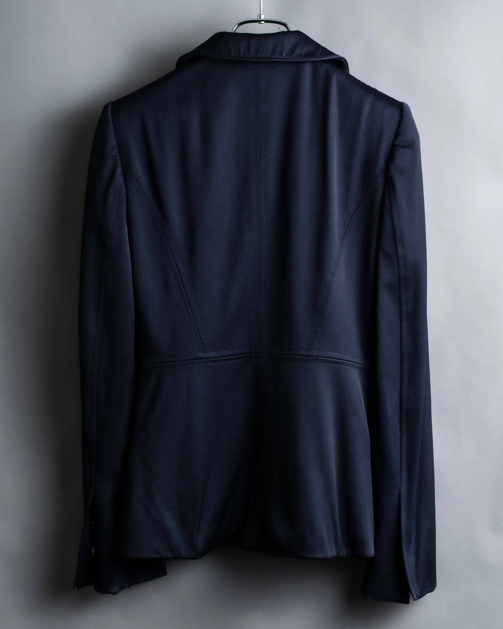 "GUCCI" Shawl collar glossy black jacket