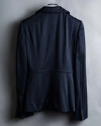 "GUCCI" Shawl collar glossy black jacket