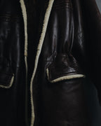 "Christian Dior" 80’s-90’s deerskin shearling collar leather jacket