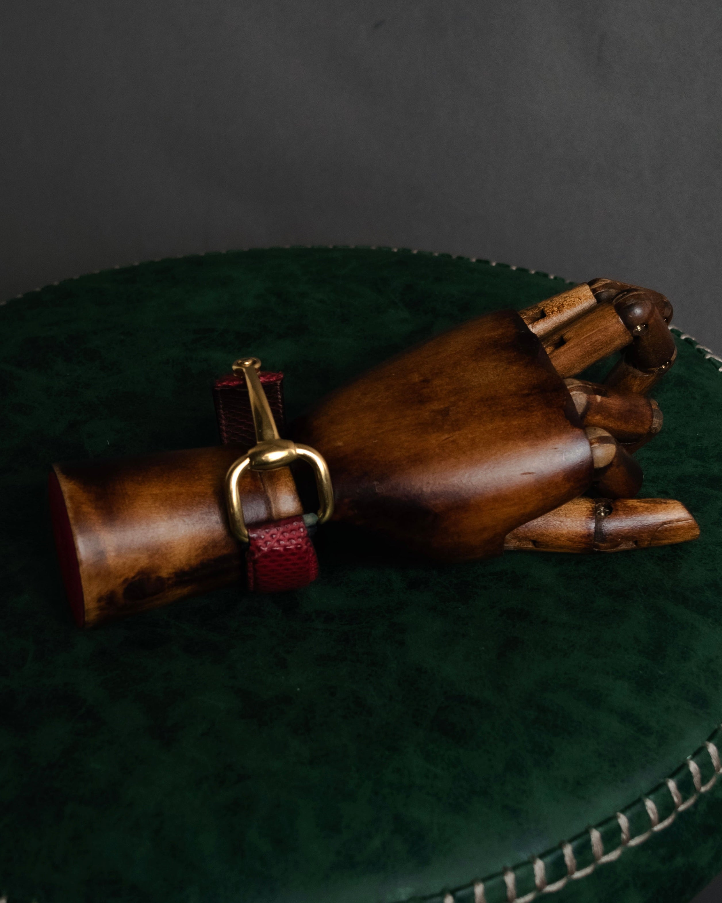 “GUCCI” 90’s-00’s Horsebit lizard leather bangle