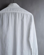 "Christian Dior" 90's Logo engraved striped shirt