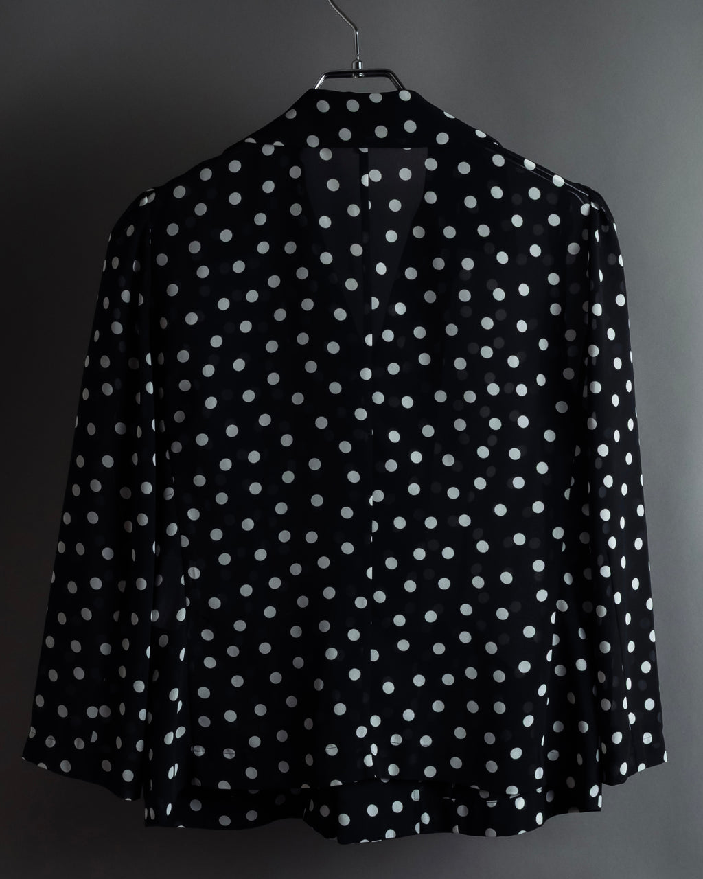 "robe de chambre COMME des GARCONS" 2002SS White dot pattern open collar shirt