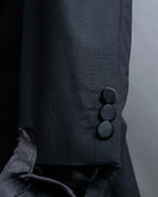 “INCOGUITO“ Shiny peak lapel double breasted tailored jacket