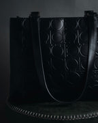 "Salvatore Ferragamo" Late 90’s Gancini embossed leather tote bag