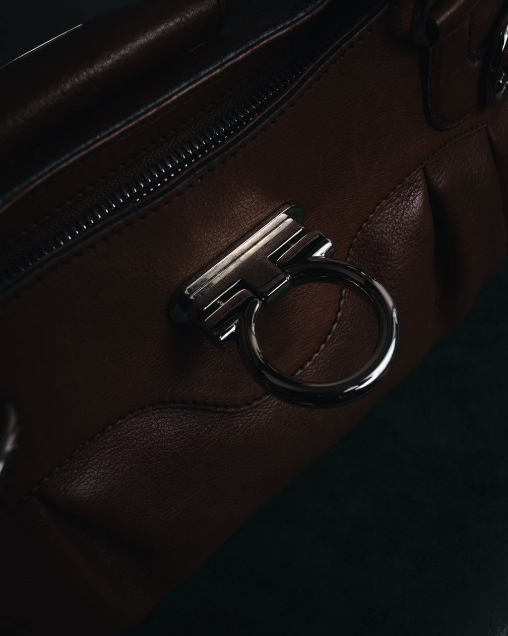 "Salvatore Ferragamo" 00’s Soft gathered gancini top-handle bag