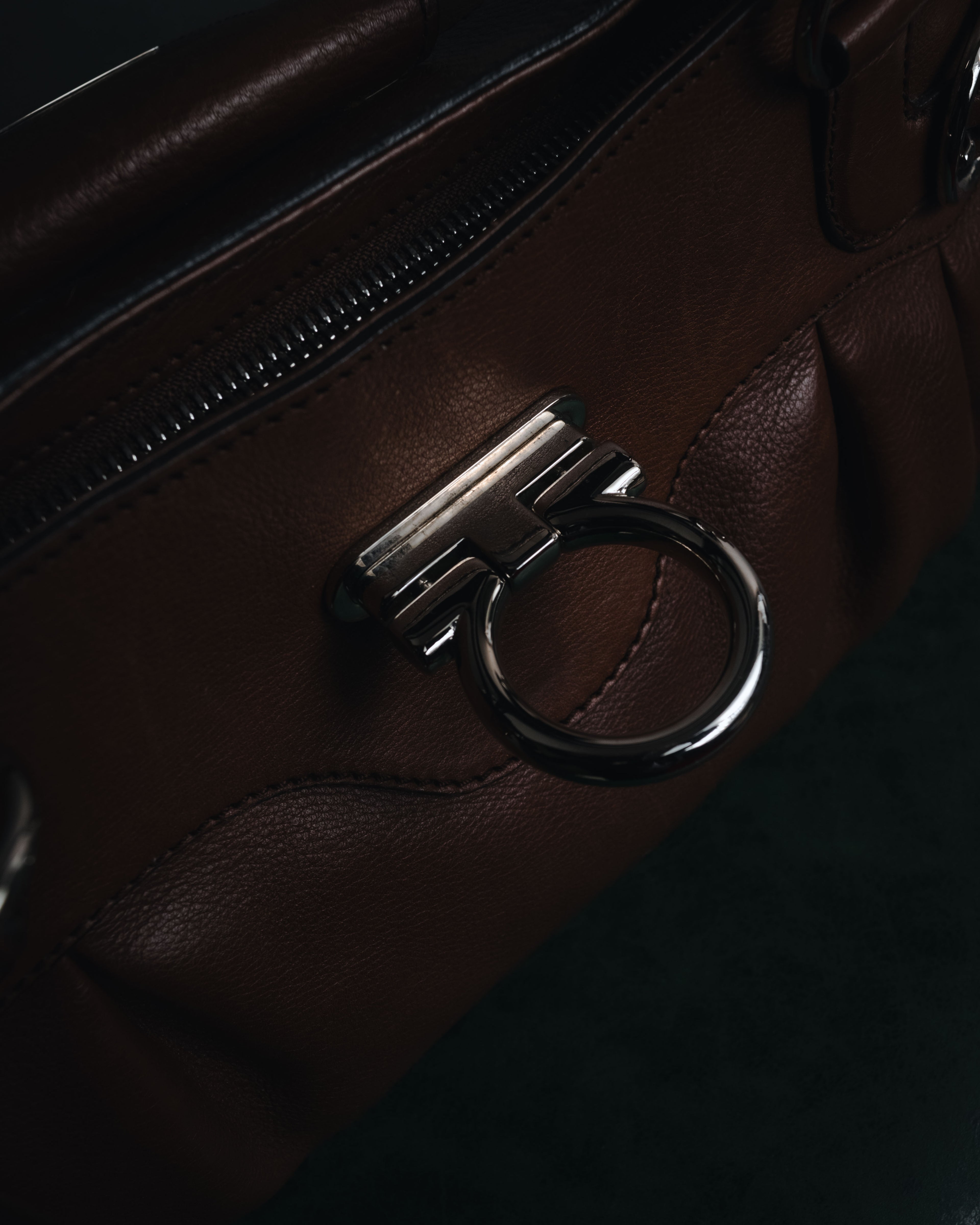 "Salvatore Ferragamo" 00’s Soft gathered gancini top-handle bag