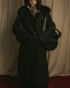 -SPECIAL- "GUCCI" 90's-00's Leather combination fur long coat