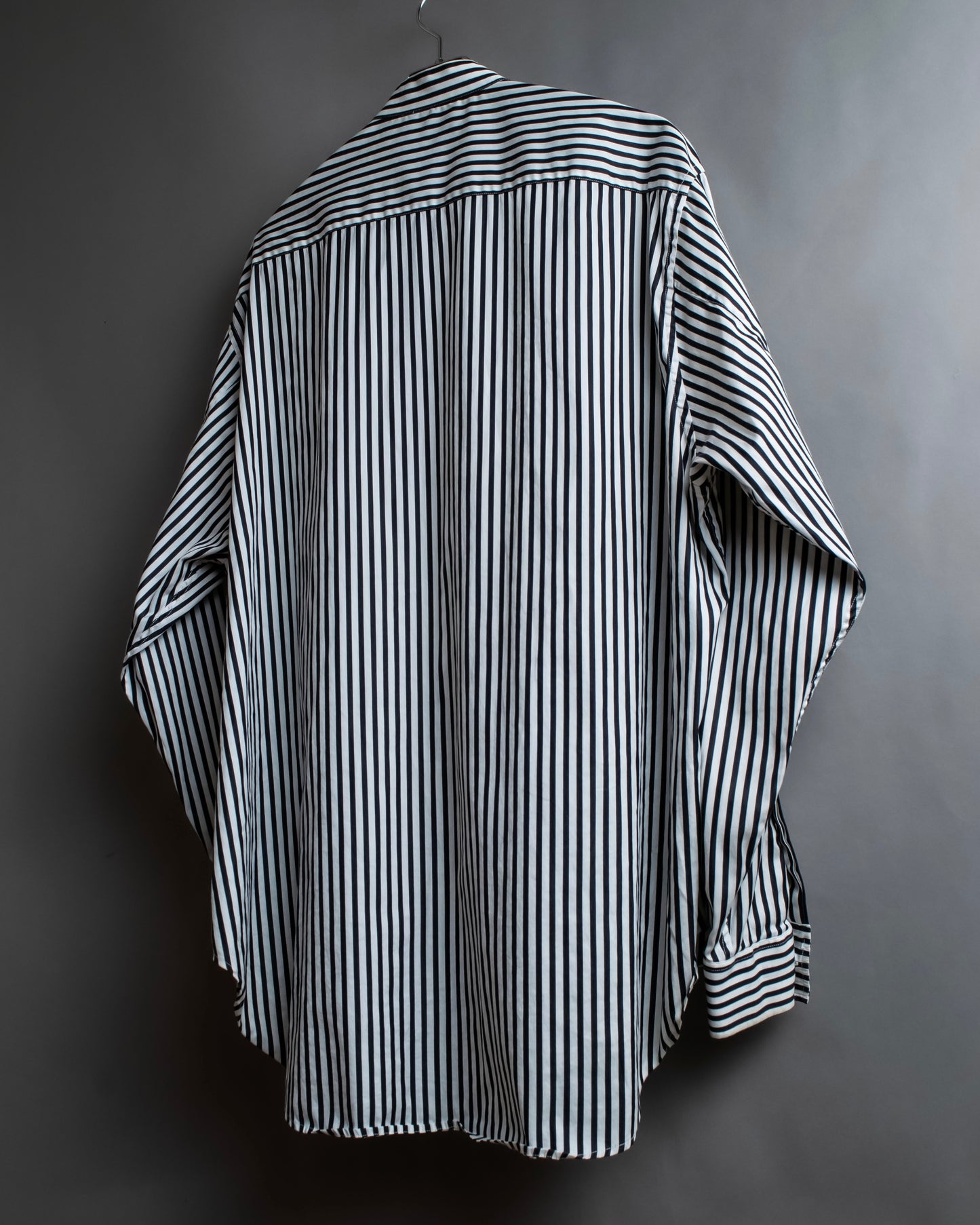 "GIVENCHY" Asymmetrical stripe pattern different thicknesses shirt