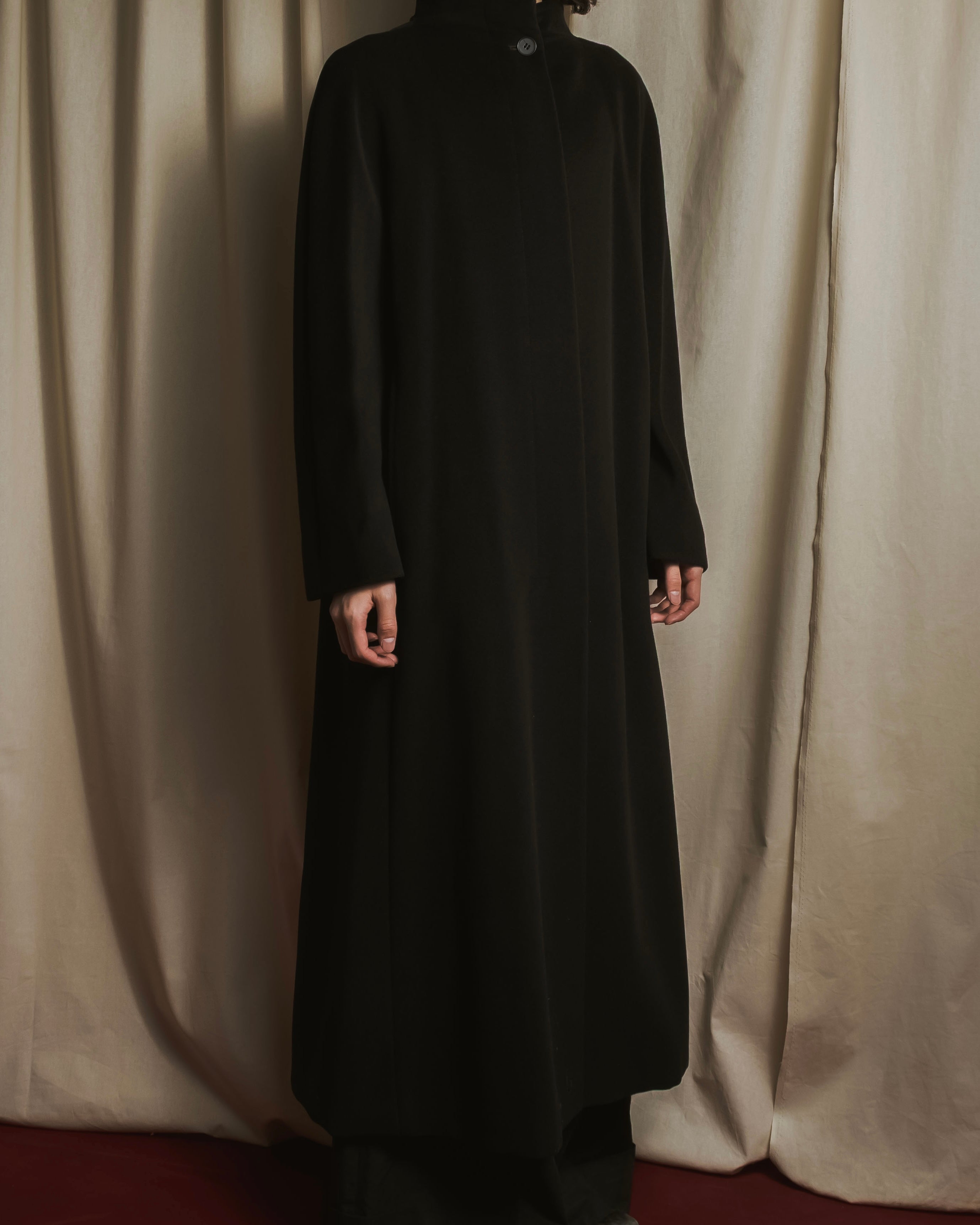 "Max Mara" 90’s-00’s Stand collar belted coat