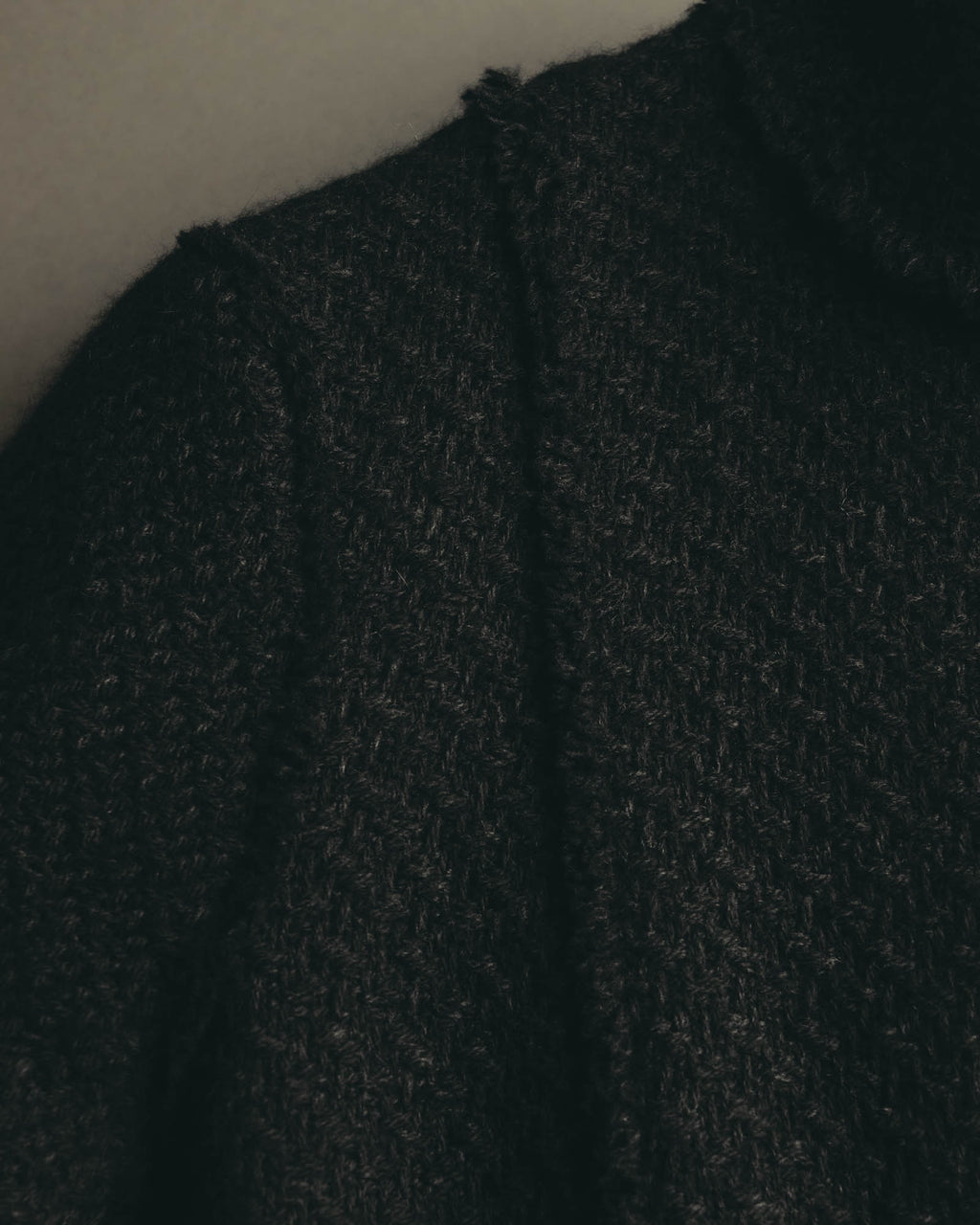 “CHANEL” 04AW textured tweed short sleeve jacket