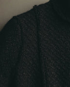 “CHANEL” 04AW textured tweed short sleeve jacket