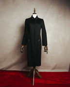"FENDI" 90's Black wool cashmere long coat