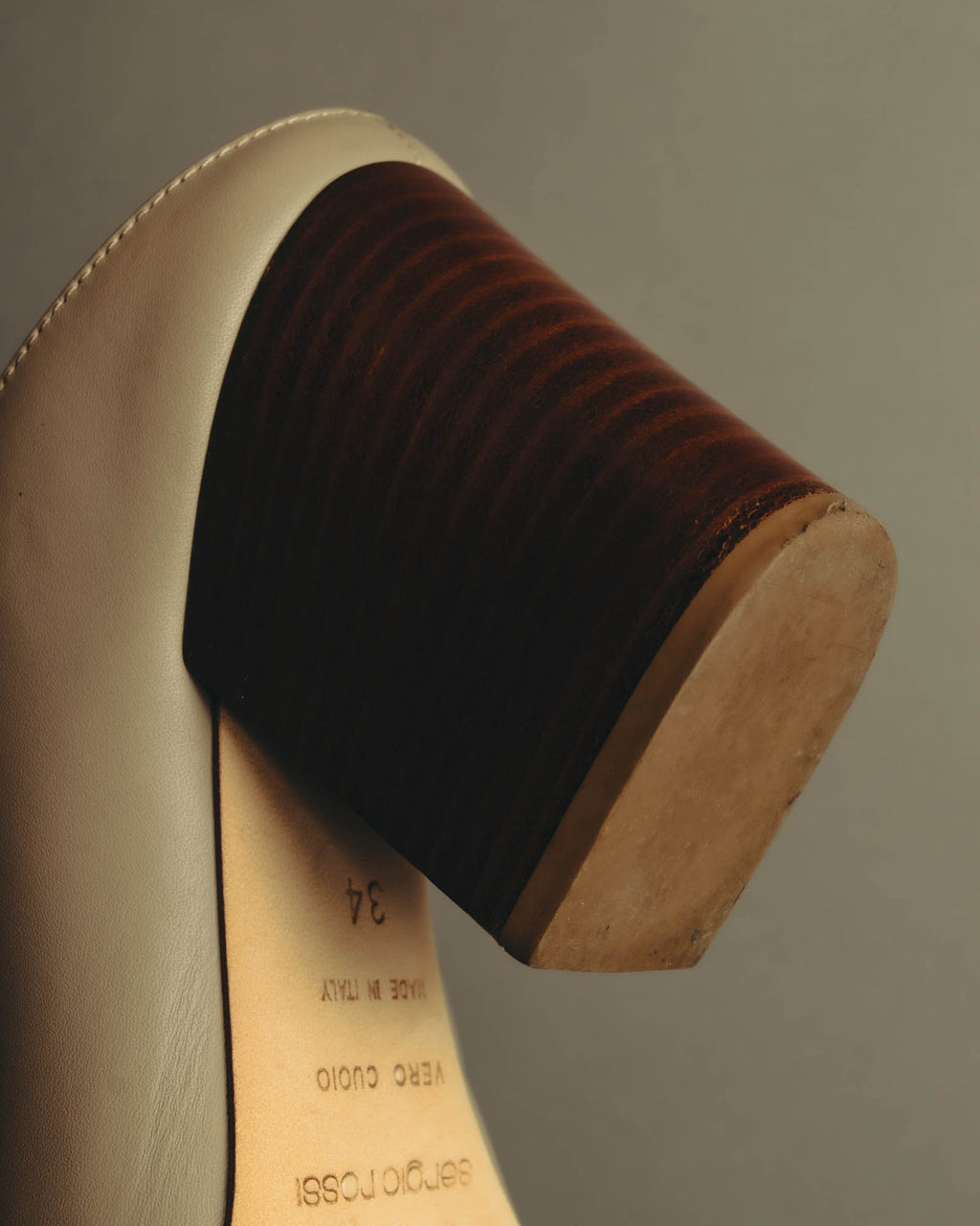 "Sergio Rossi" 10's Minimal leather mule sandals