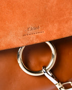 Chloe by Clare Waight Keller/ 2015 “Faye” Beautiful Suede Calf Skin Shoulder Bag Brown