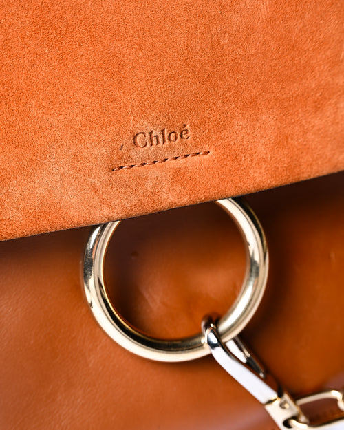 Chloe by Clare Waight Keller/ 2015 “Faye” Beautiful Suede Calf Skin Shoulder Bag Brown