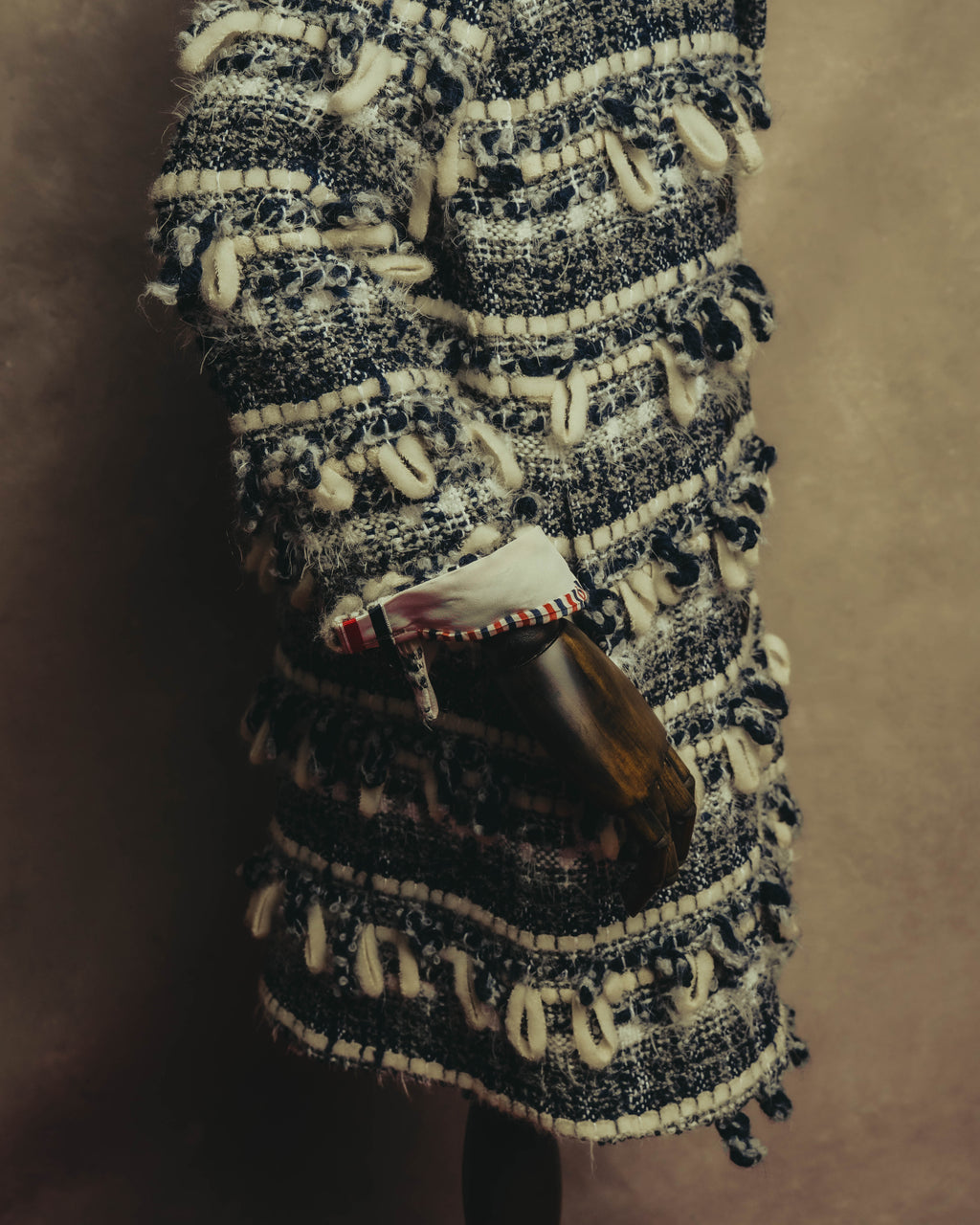 "THOM BROWNE" 2010's-20's Textured double breasted boucle coat