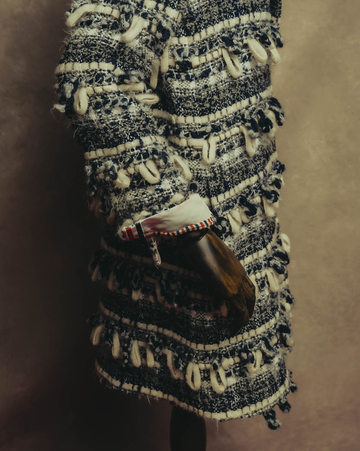 "THOM BROWNE" 2010's-20's Textured double breasted boucle coat