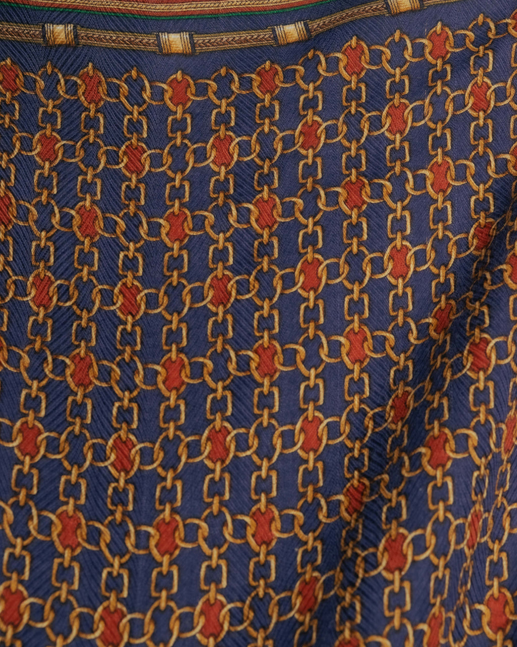 "CELINE" 80's-90's Chain print scarf