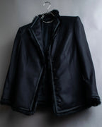 "Alexandar McQueen" Fur trimmed design shaped tailored jacket