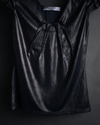 “Christian Dior” 2000’s Metallic draped cap sleeve top