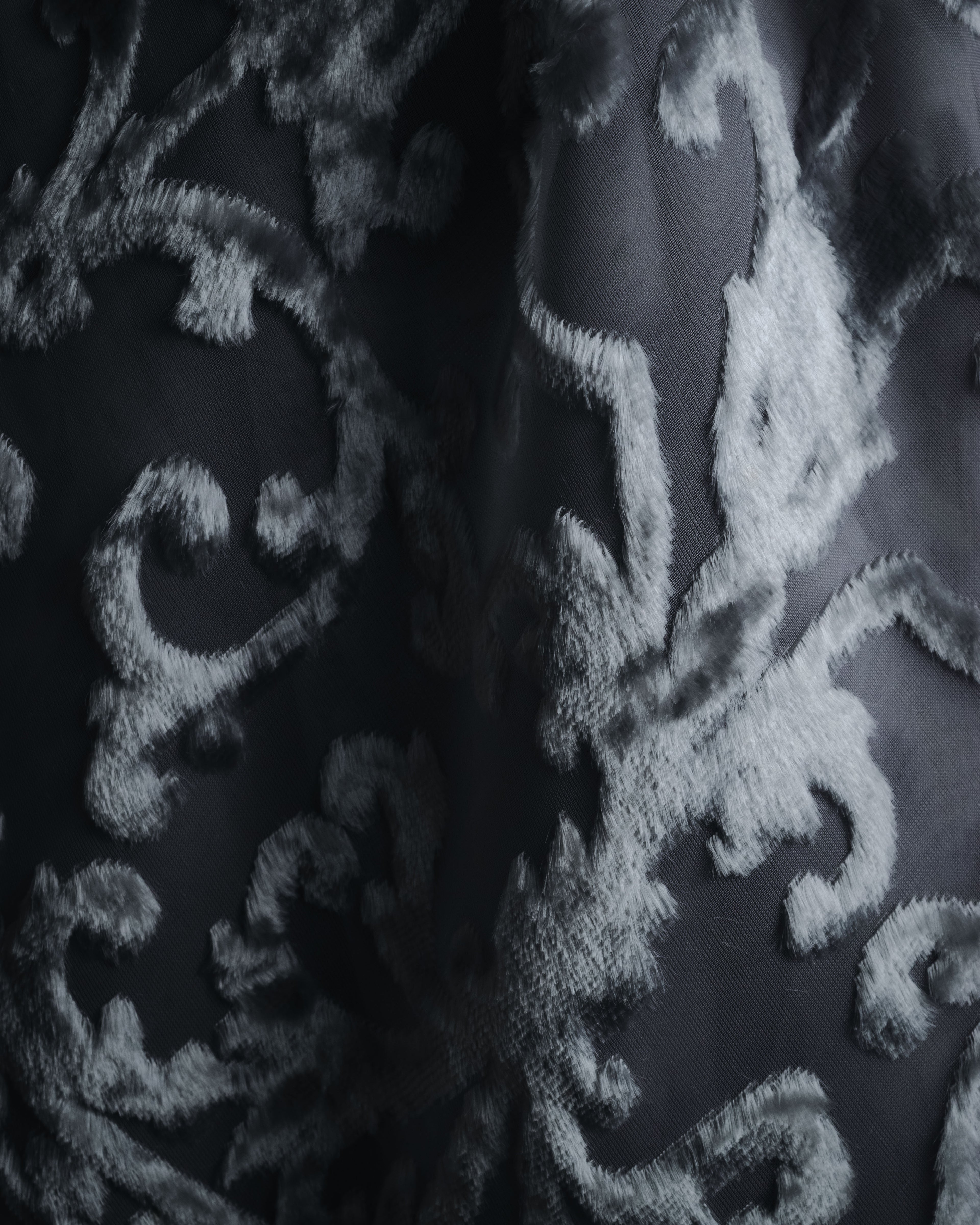 "Christian Dior" 80’s-90’s Burnout velvet arabesque logo stole