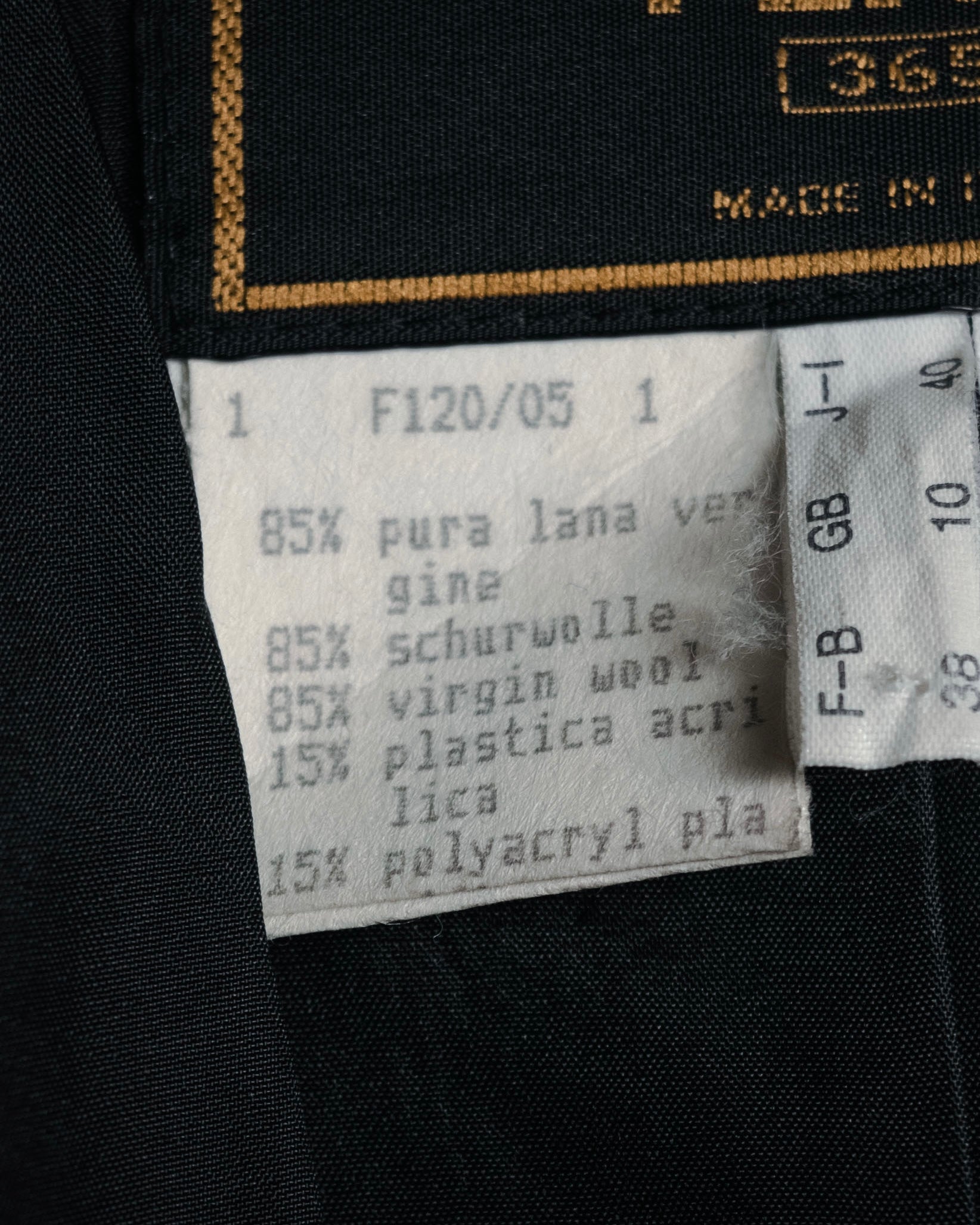 –SPECIAL– “FENDI” 90’s Embroidered collar long tailored jacket