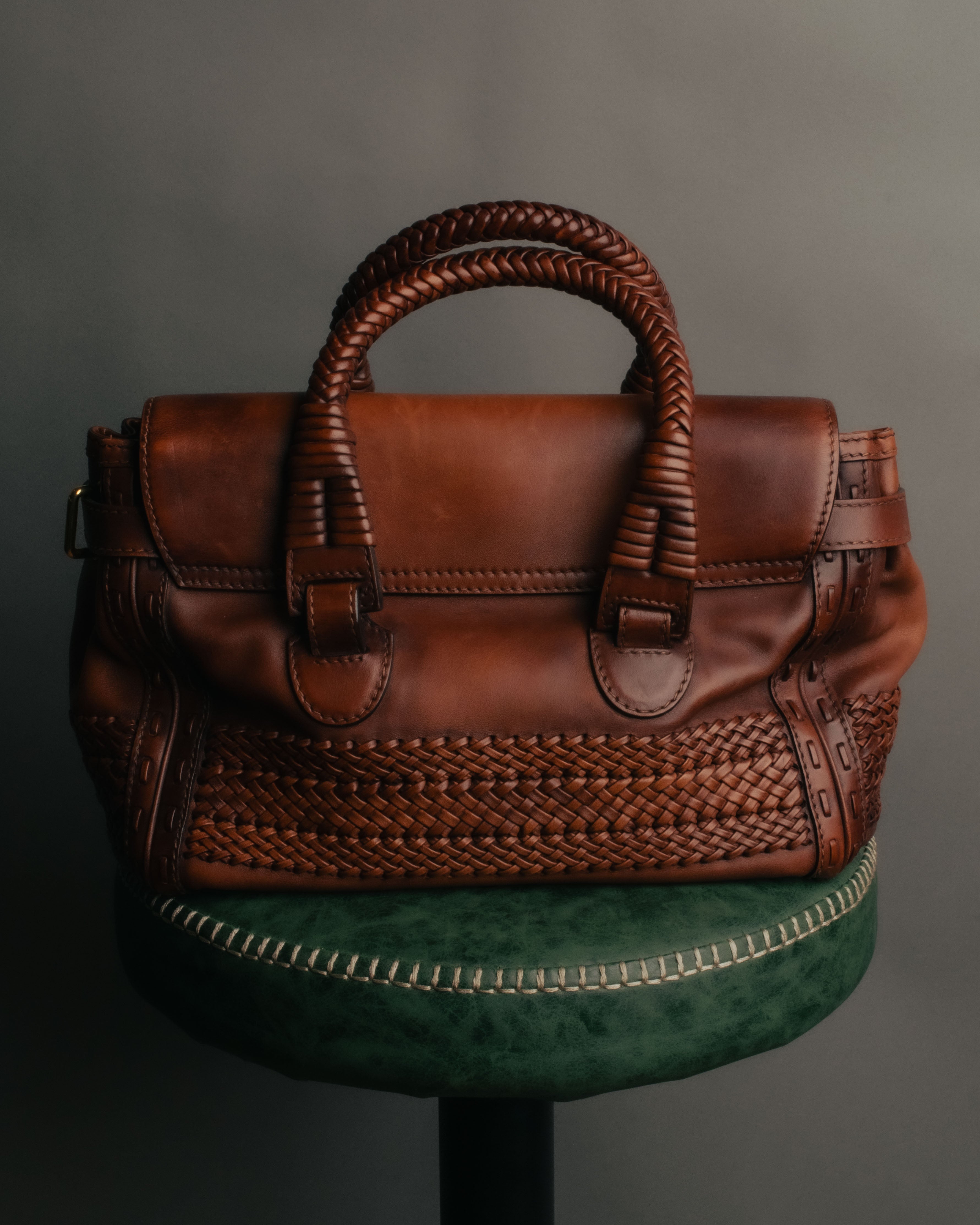 -SPECIAL- “GUCCI” 2016-2021 Archive inspired braided leather top handle bag