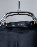 "GUCCI" Shawl collar glossy black jacket