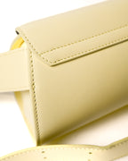 JIL SANDER/ “Cannolo” Mini Flap Shoulder Bag Lemon Yellow