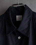 "Yohji Yamamoto COSTUME d’HOMME" Minimal detail cotton poplin black shirt