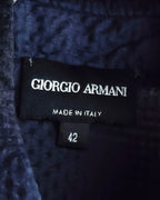 "GIORGIO ARMANI" Jacquard navy color shirt