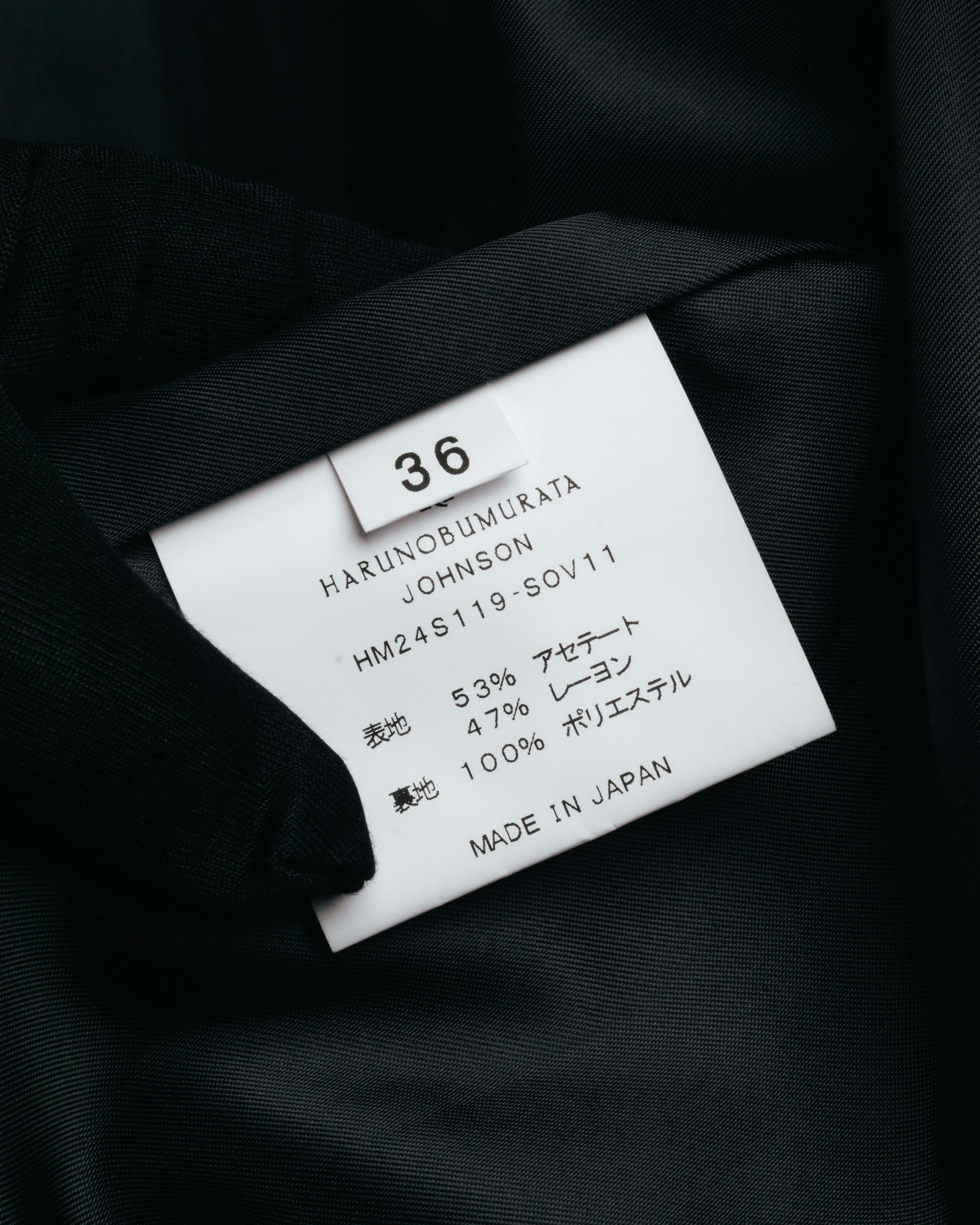 -SPECIAL- “HARUNOBU MURATA” 2024 SS Sculptural belted dress coat