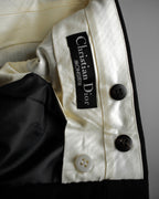 "CHRISTIAN DIOR MONSIEUR" Classical tailored Zegna base satin tuxedo set up