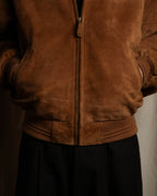 "SEAHOP" Ribbed design suede leather blouson