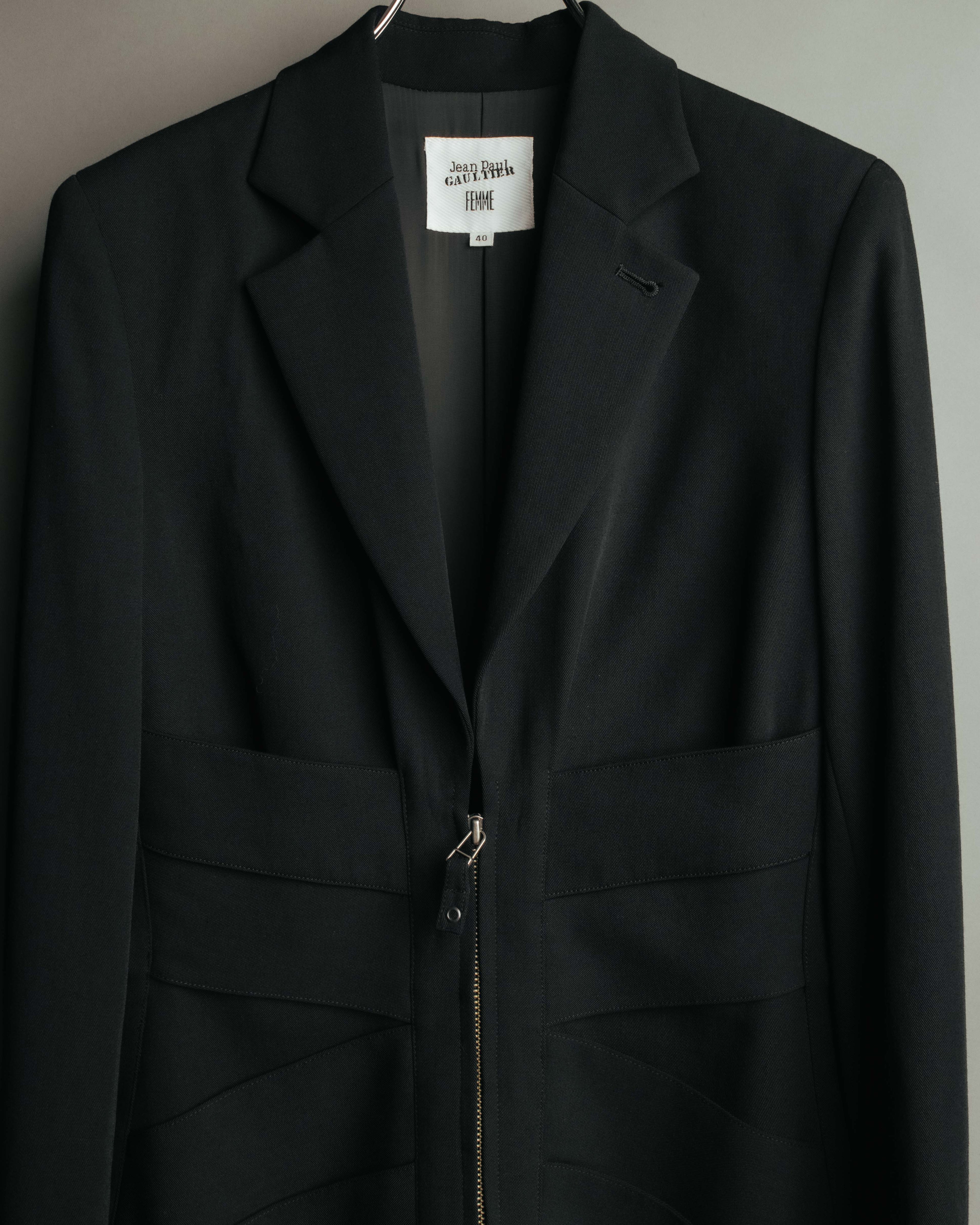 -SPECIAL- “Jean Paul GAULTIER FEMME” 2005-2011 Corset lace-up tailored zip jacket