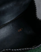 "FENDI" Hand stitched design leather hand bag