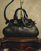 "Chloé" 00's Textured leather satchel bag