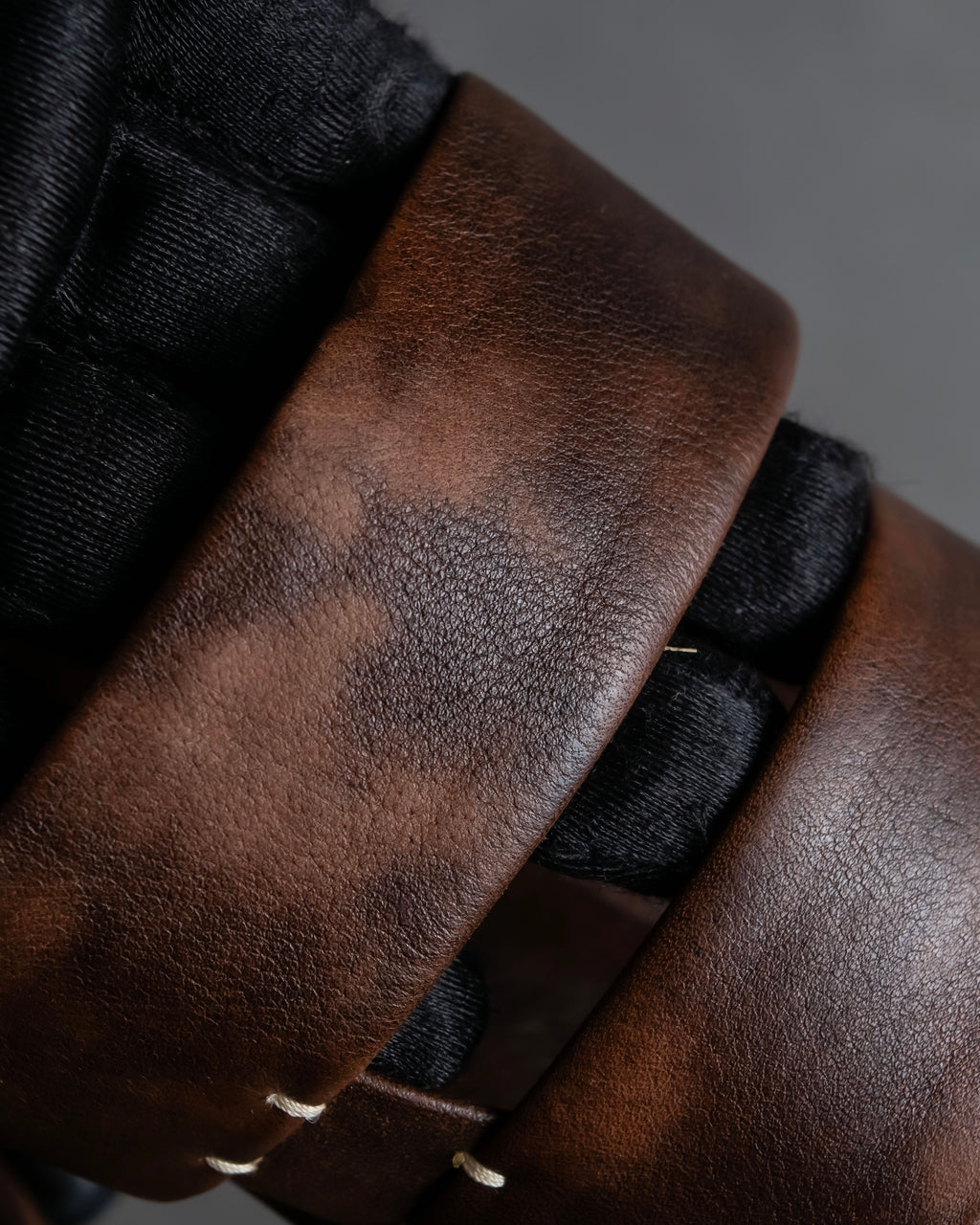 "CELINE" Layered belt detail leather heel sandals