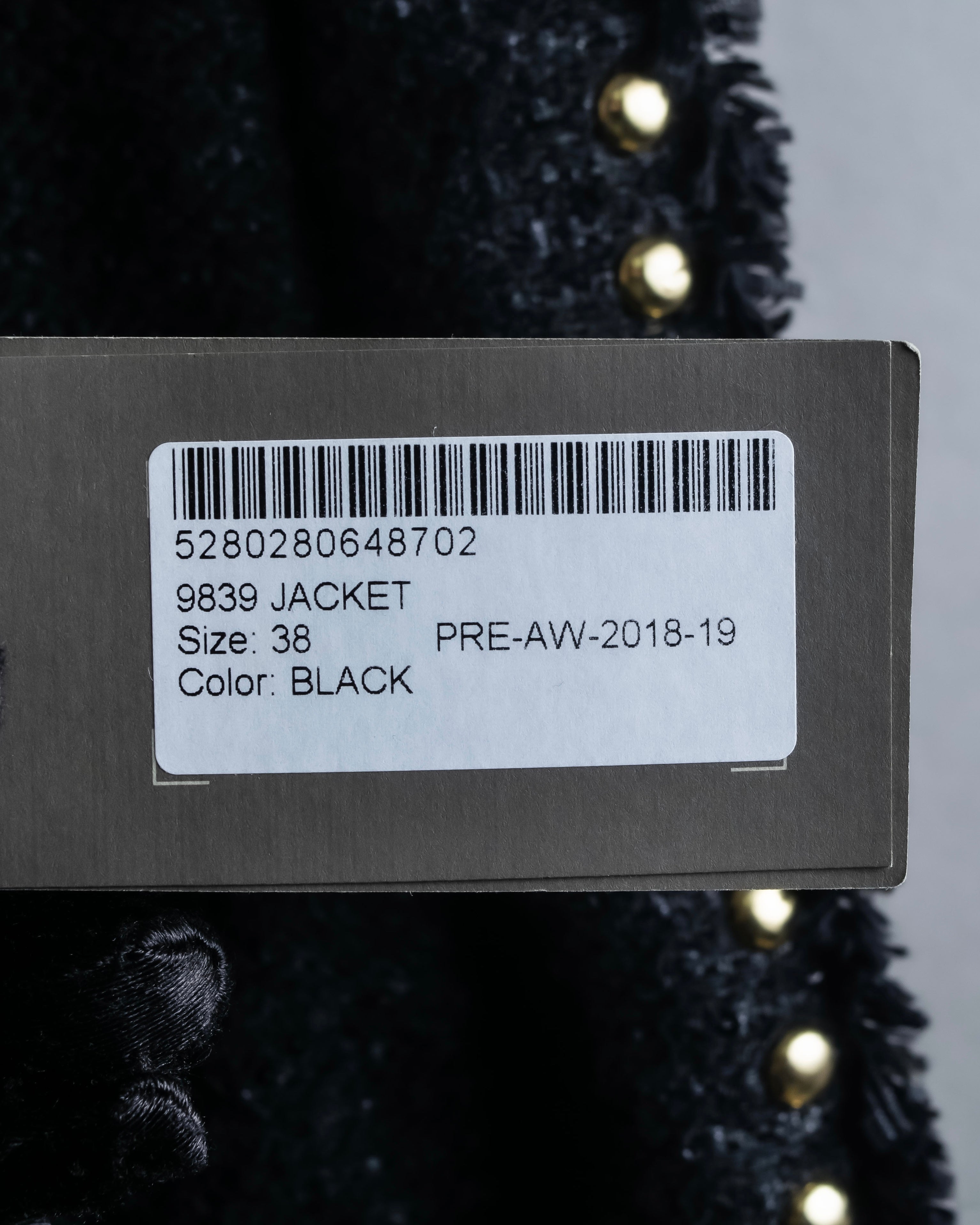 Reserved "Elie Saab" Gold stud detail tweed jacket