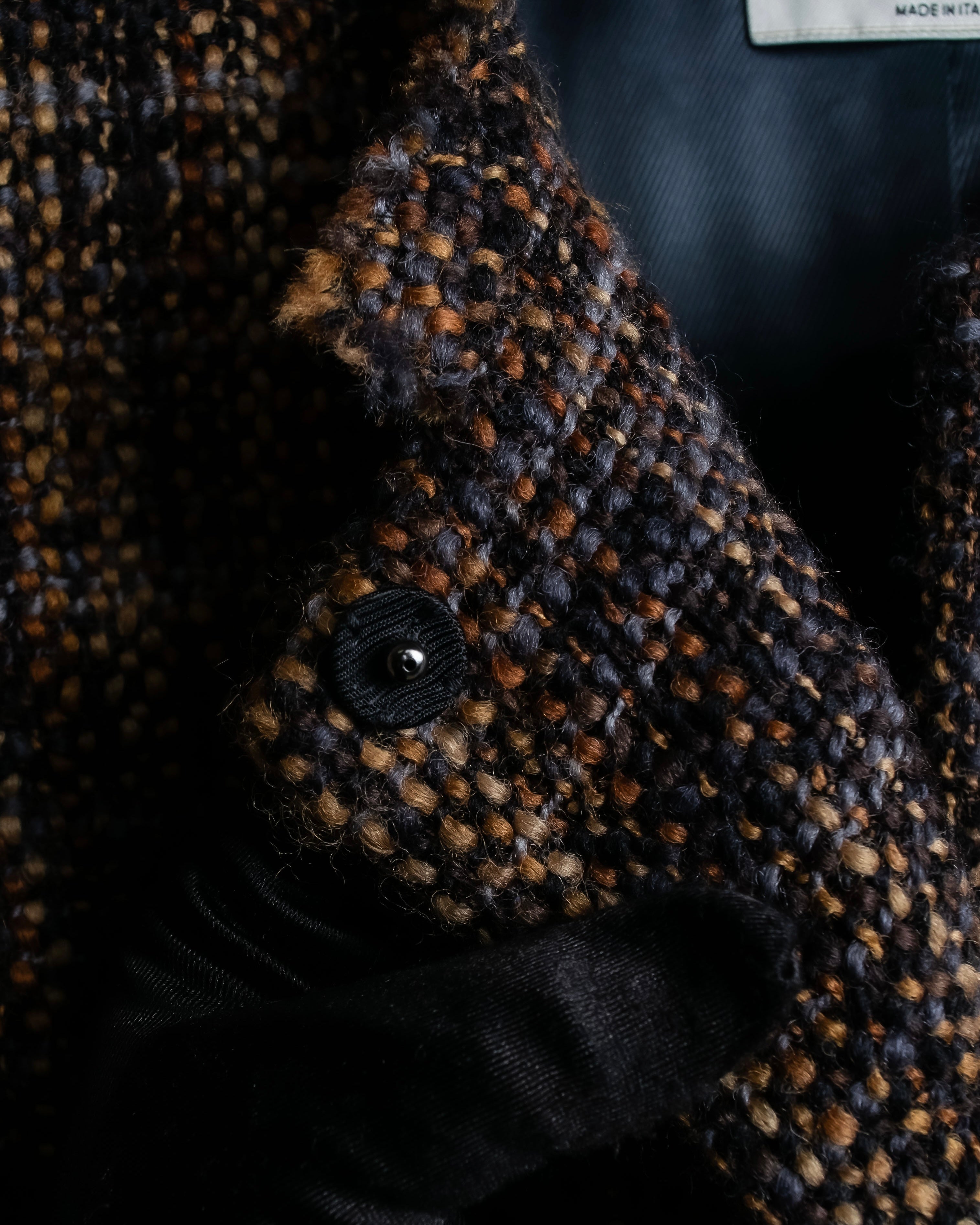 "PRADA" Multicolor mixed tweed short jacket