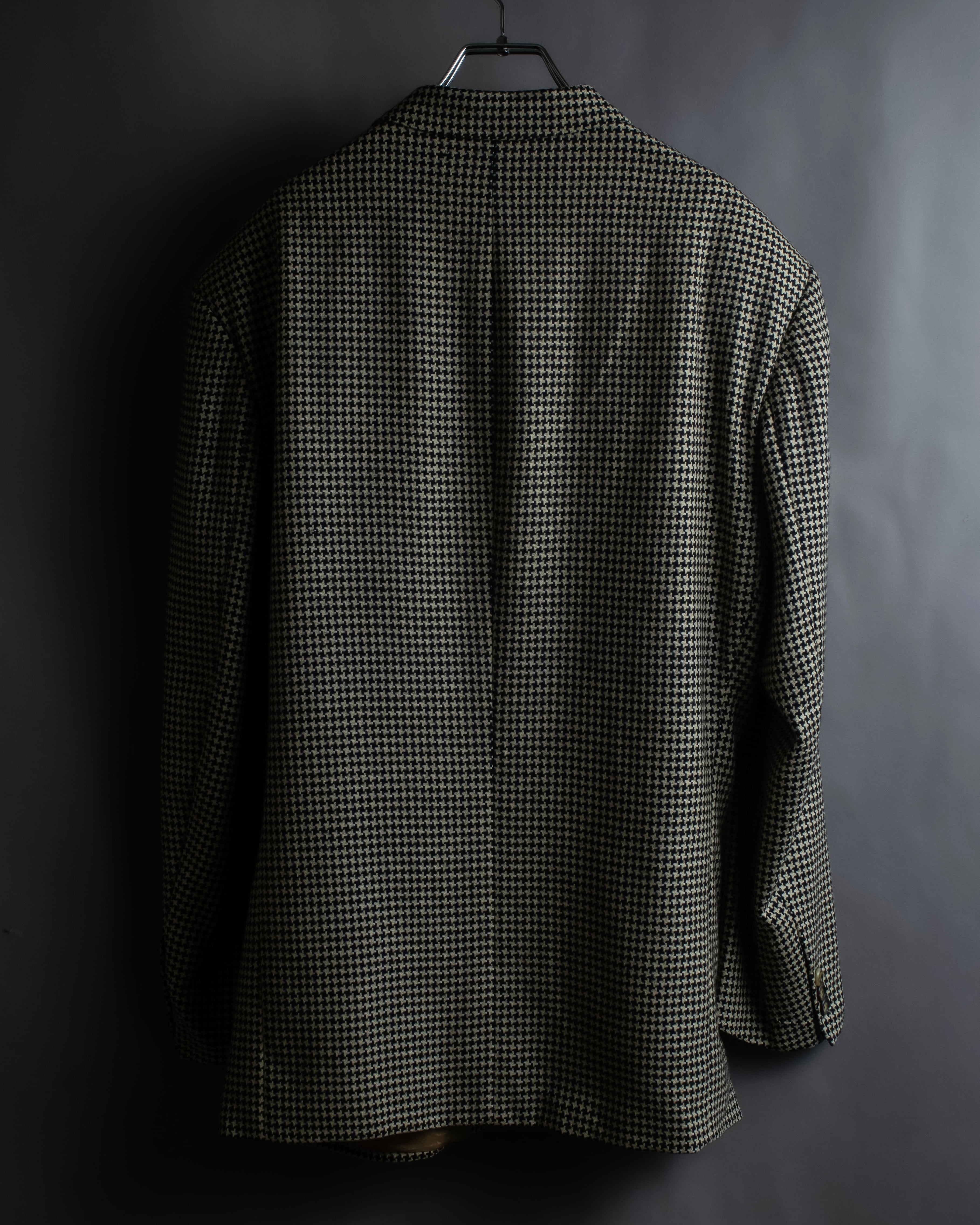 "HUGO BOSS" Houndstooth structured shoulder line tailored jacket