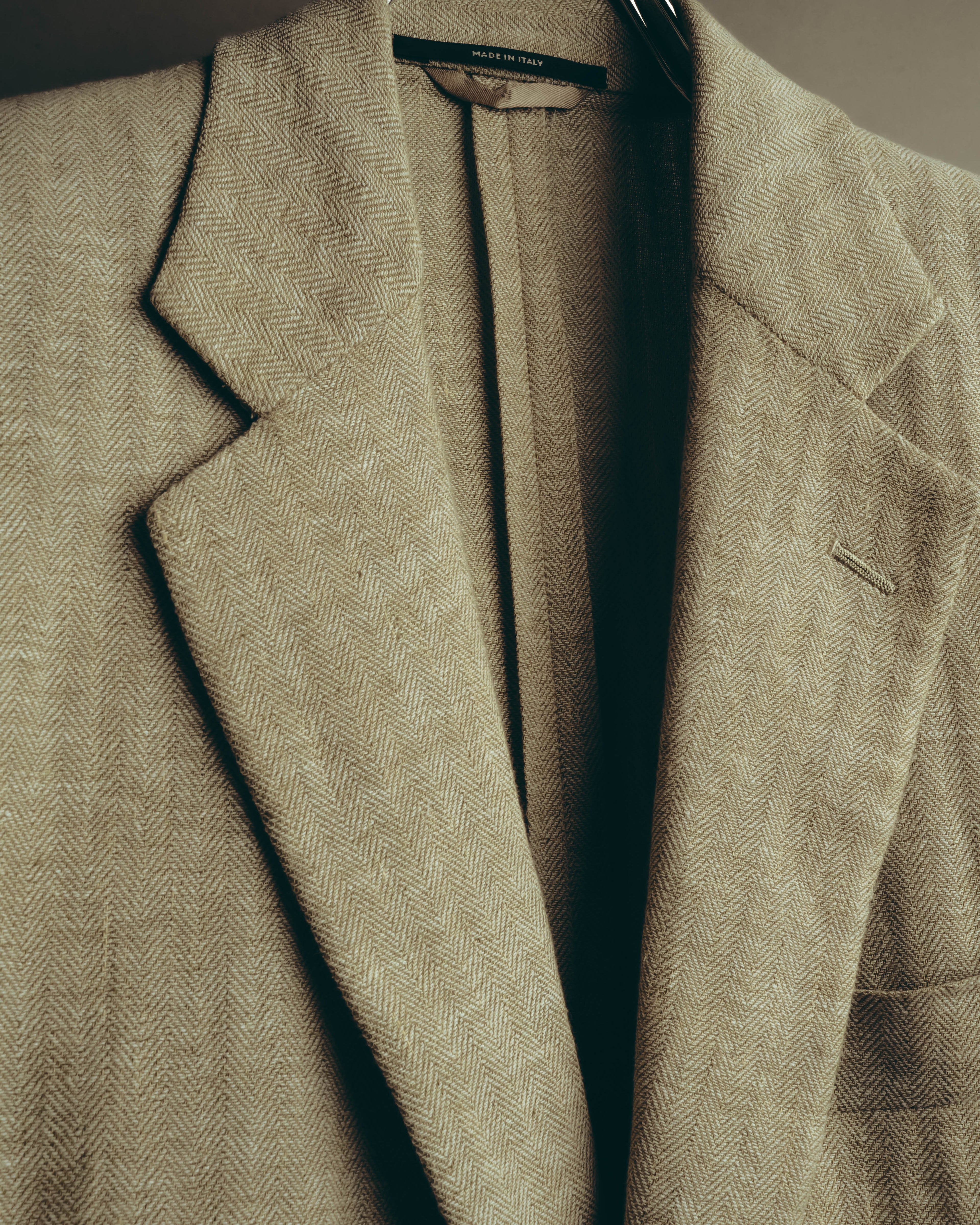 -SPECIAL- “HERMES” 80’s-90’s Herringbone linen suit set