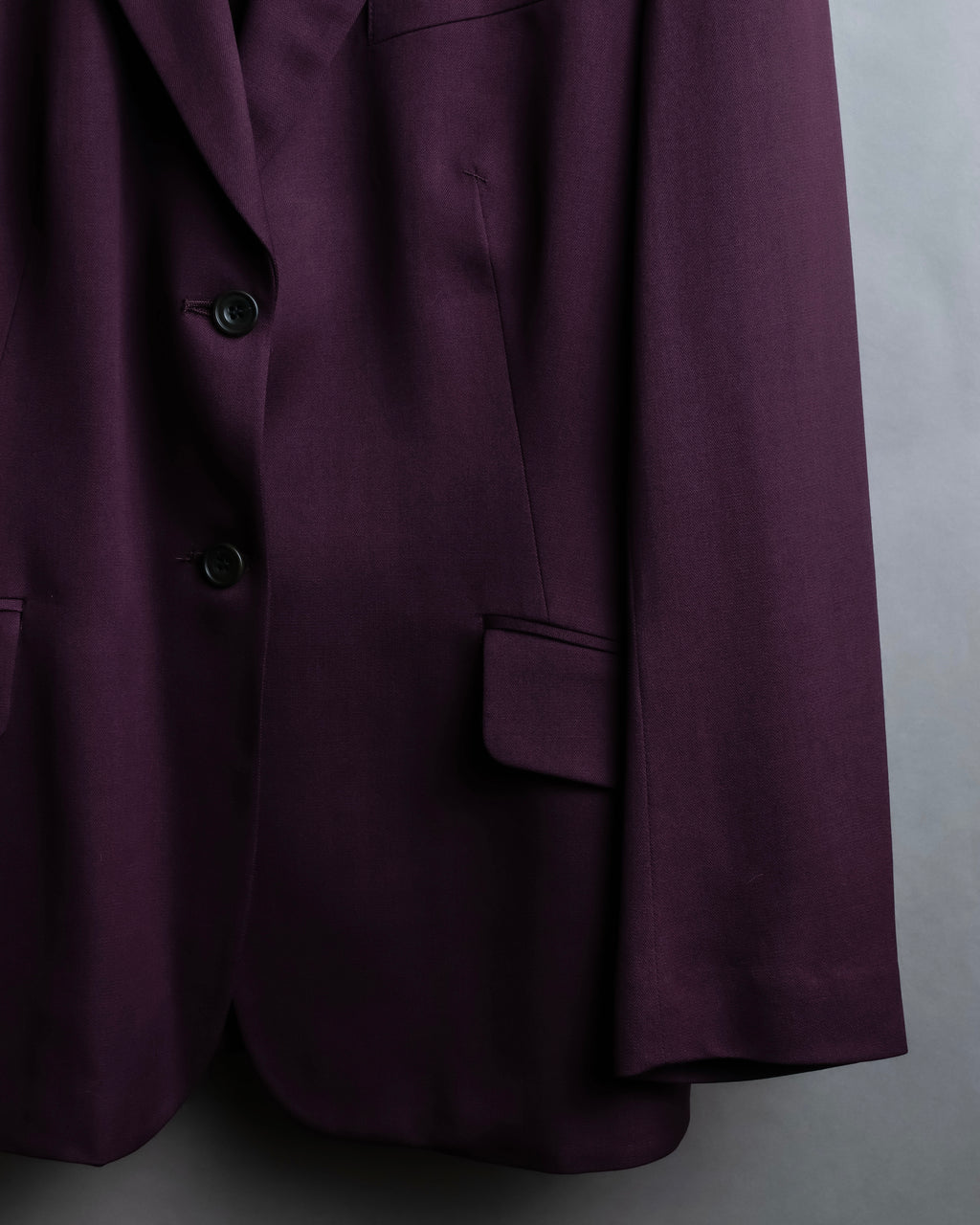 "JEAN PAUL GAULTIER FEMME"
 Beautiful purple color shaped wool tailored jacket