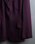 "JEAN PAUL GAULTIER FEMME"
 Beautiful purple color shaped wool tailored jacket